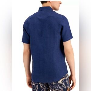 Michael Kors NWT Blue 💯 Linen button down 👕